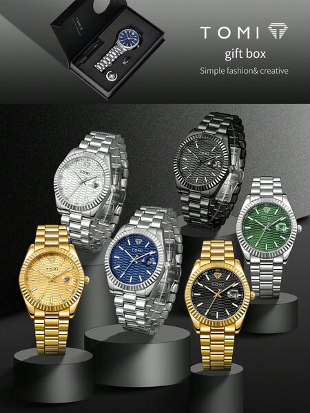 Montre couple en acier inoxydable