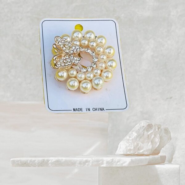 Broche Bijoux Perles Élégante