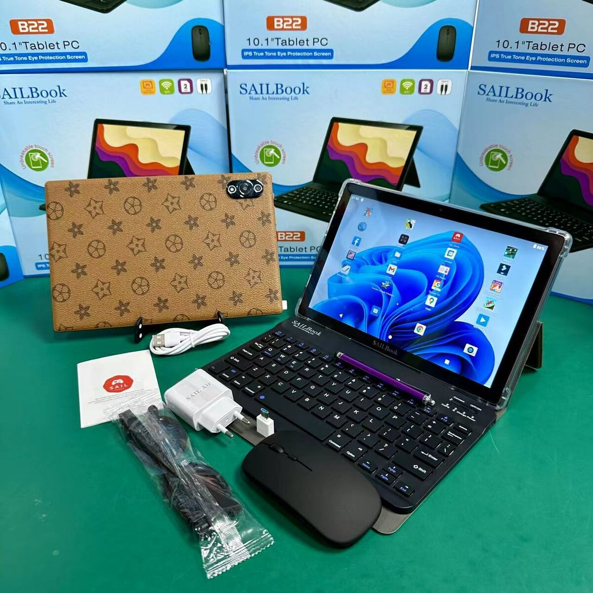 Tablet Smartphone 10.1" PC with Wireless keyboard and mouse