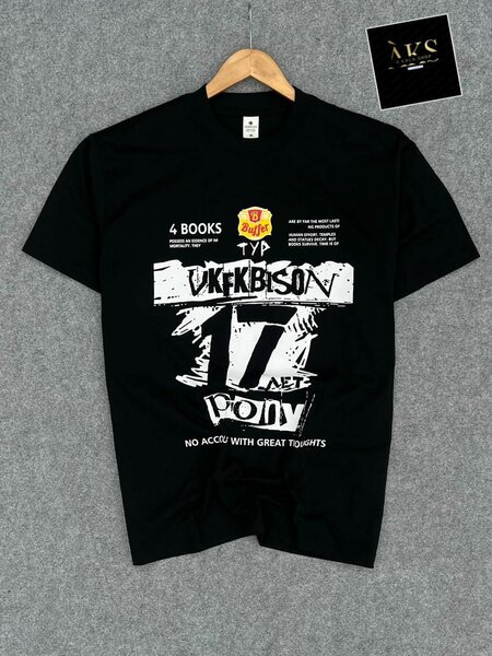 T-shirt graphique noir homme