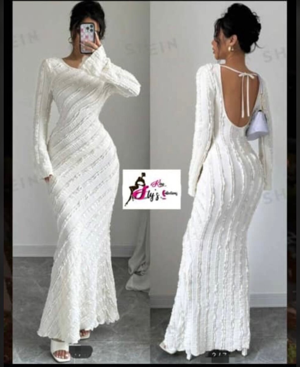 Robe longue en crochet élégante
