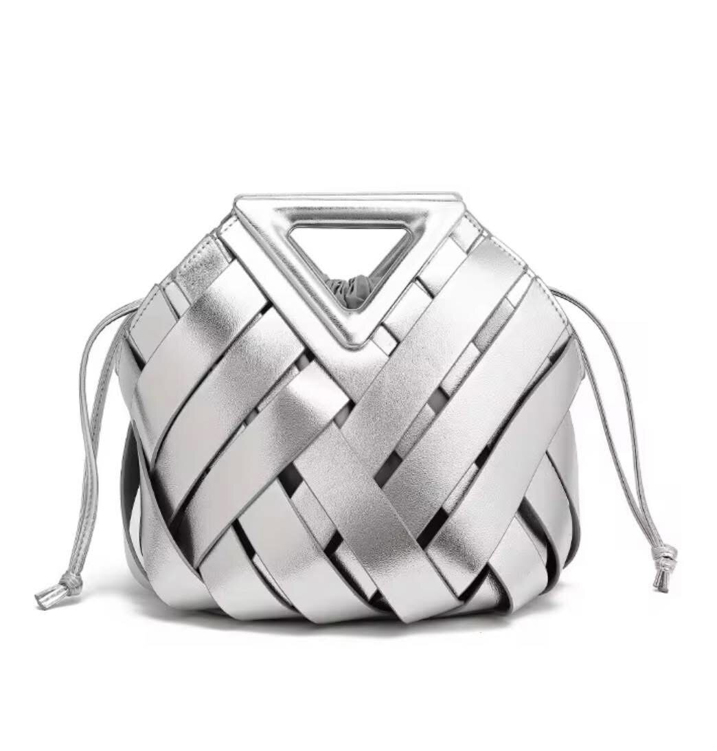 Sac à main en cuir tressé