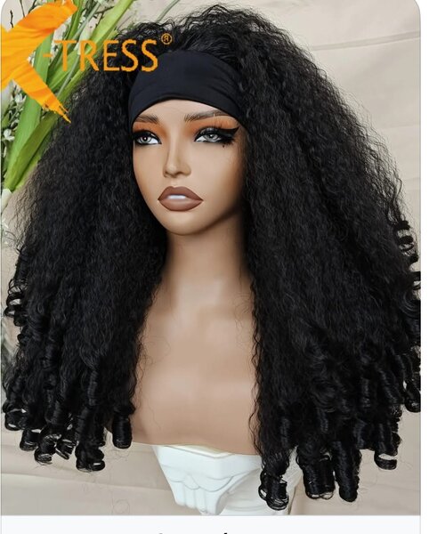 Perruque Afro Bouclée avec Bandeau