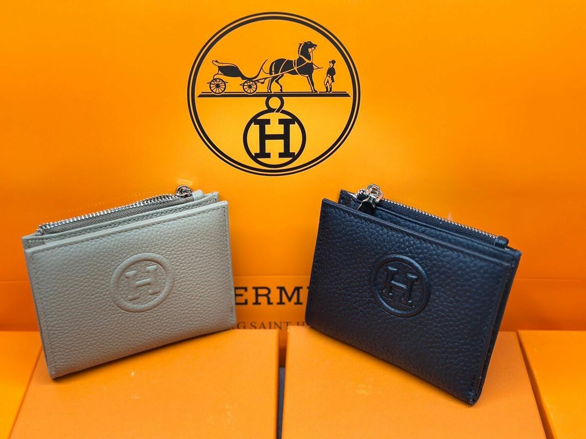 Hermes кошельки натуральная кожа