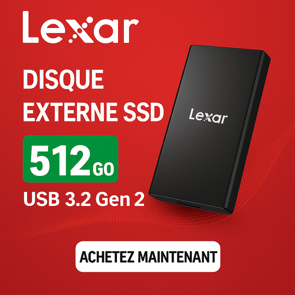 Disque SSD Externe Lexar 512Go