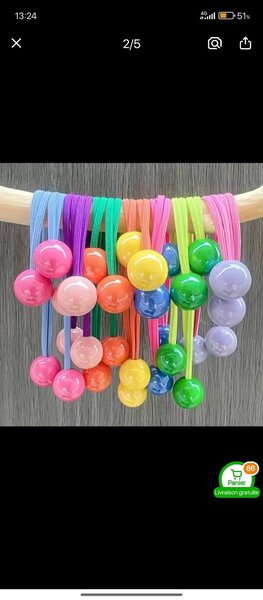 Élastiques à cheveux colorés