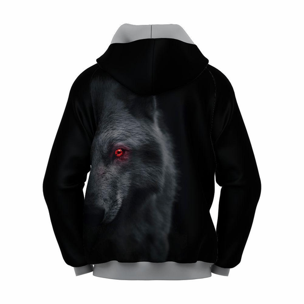 Men's premium quality wolf designed hoodie