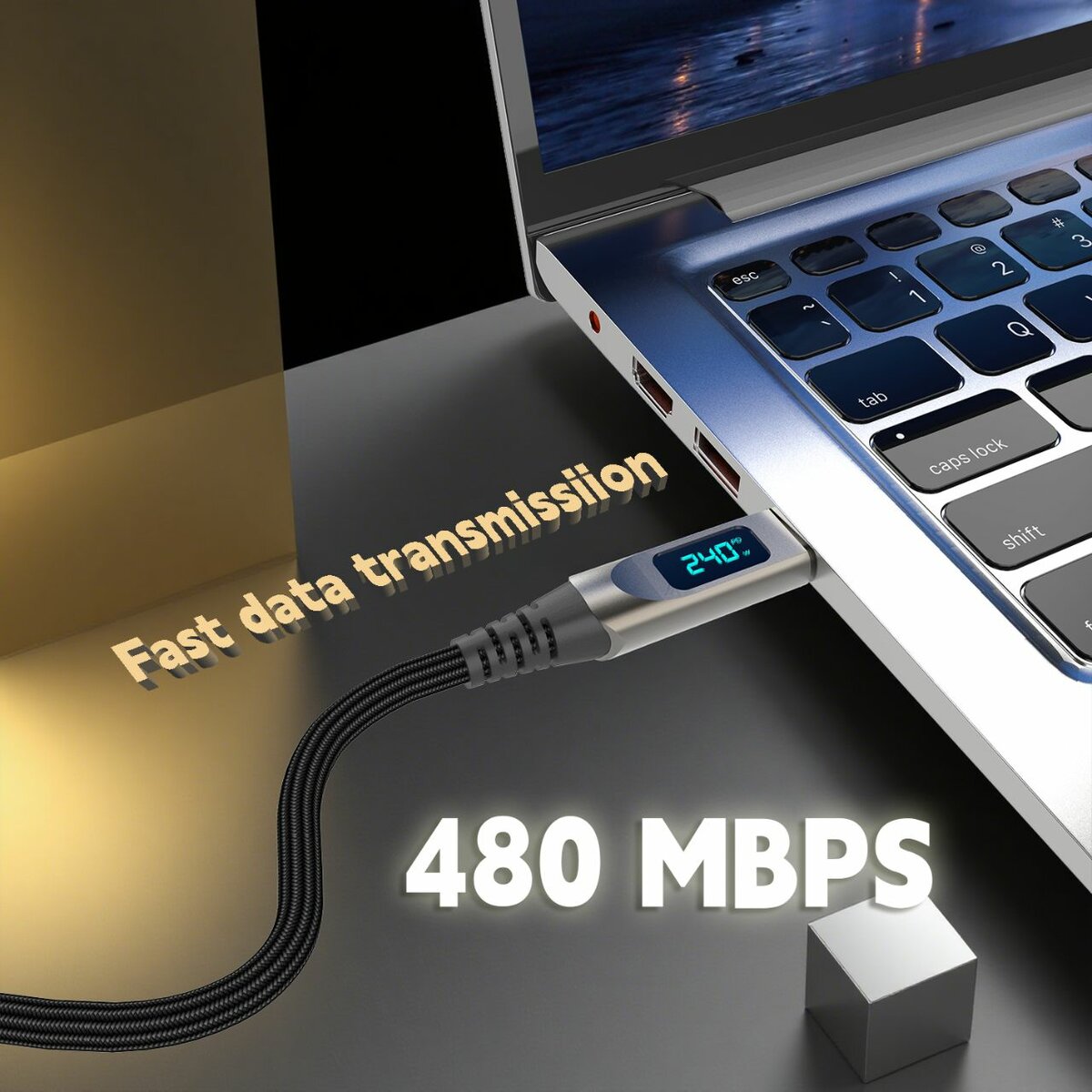 Câble USB-C Rapide 240W