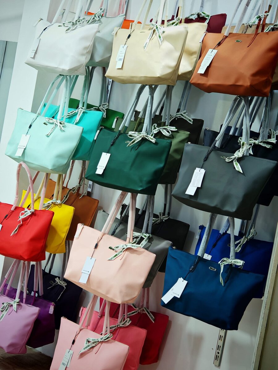 Sac cabas en cuir multicolore