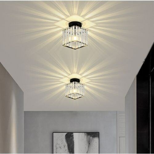 Plafonnier LED En Verre Cristal Au Design Nordique Moderne,