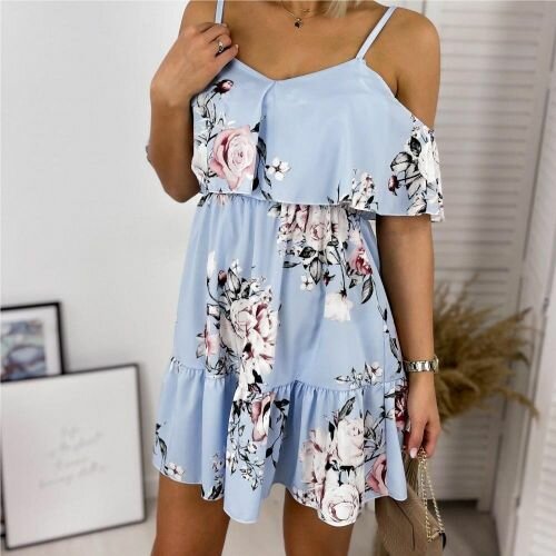 Fashion Ladies Style Elegant Clothes Straight Floral Print V
