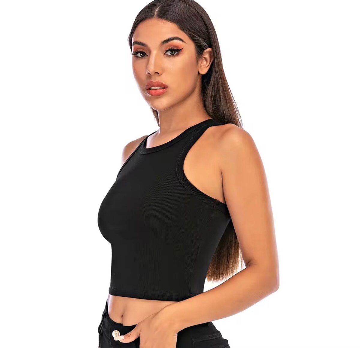 Débardeur Femme Échancré Noir