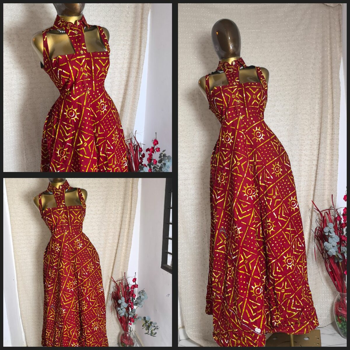 Robe élégante en pagne et tiss