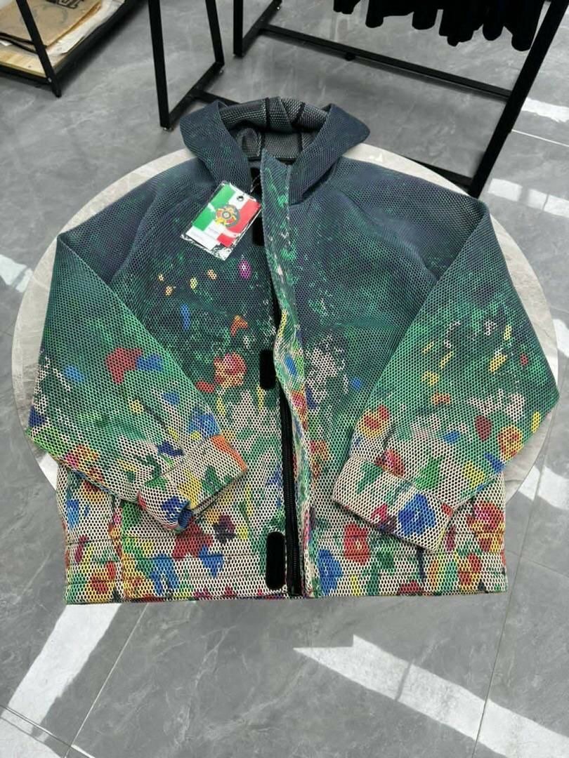 Veste coupe-vent multicolore