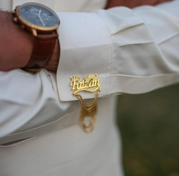 Customize name cufflinks for men