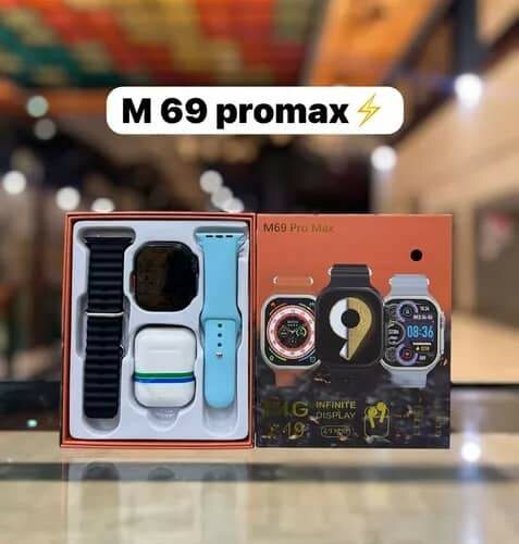 Montre intelligente connectée - 2 bracelets + Écouteurs