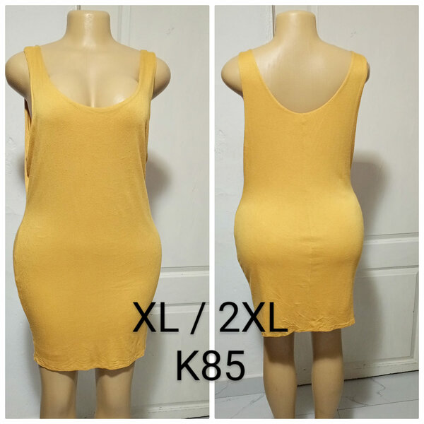 Yellow Women's Short Dress, Size XL/2XL