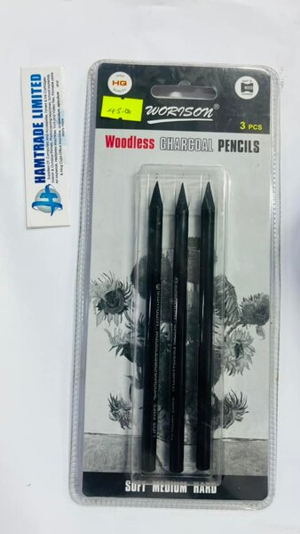 Woodless CHARCOAL PENCILS 3 pcs