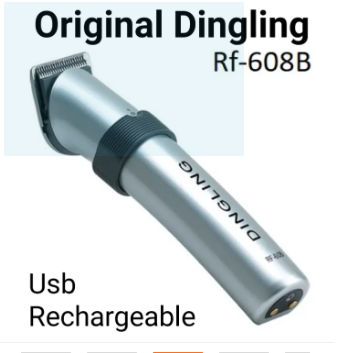 New Original Dingling Rf-608b Rechargeable Usb Charging Hair and Beard Trimmer Heavy Duty with 1 adjustable comb 100% Original