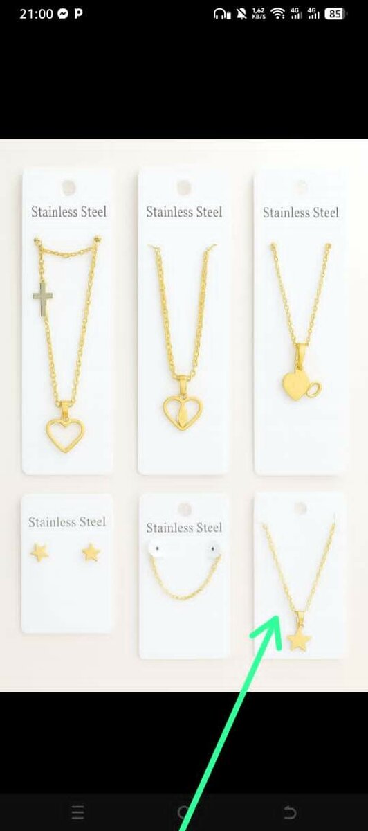 Collier croix acier inoxydable