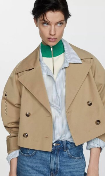 Укороченный тренч Mango