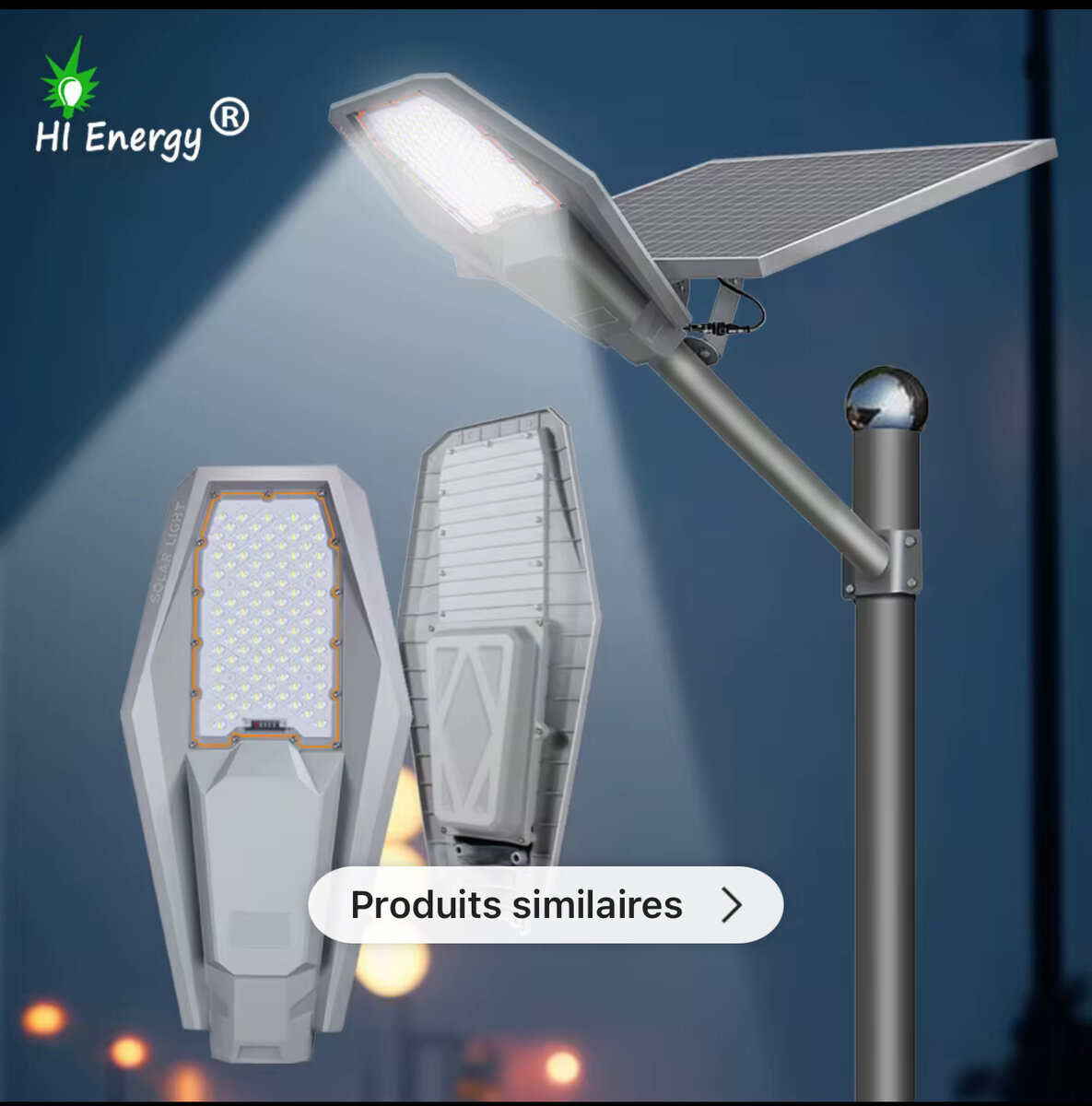 Le plus grand lampadairsolaire