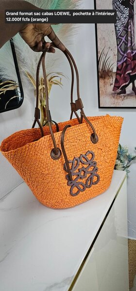 Chapeau & sac de plage orange