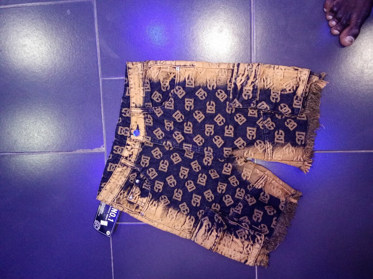 Shorts en jean imprimé tendance