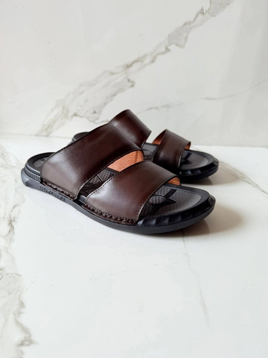 Sandales en cuir homme