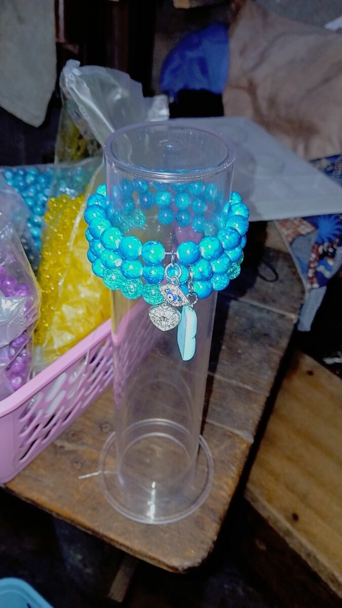 Bracelet en perles turquoise