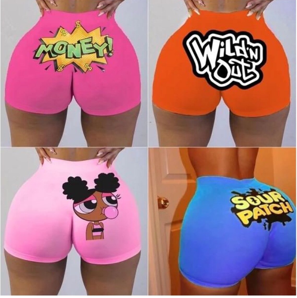 4 Pieces Of Ladies Biker Underwear Set- Multicolour