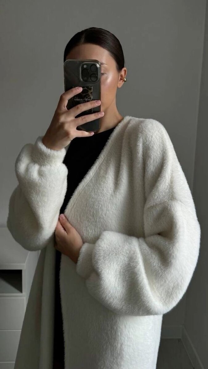 Кардиган Длинный Белый