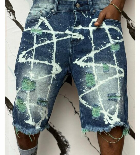Shorts en jean déchiré homme