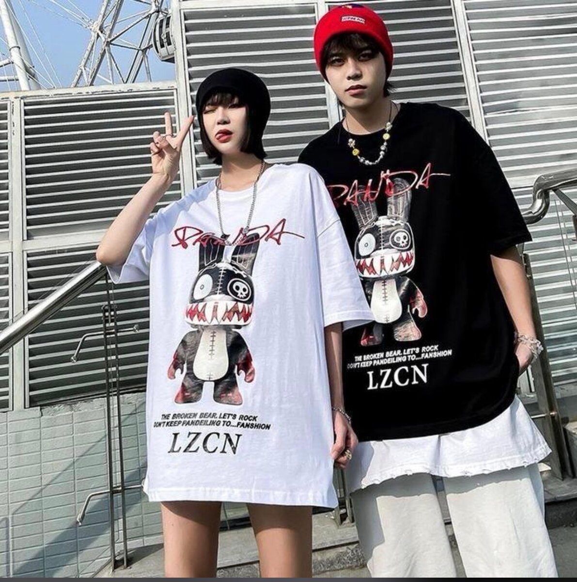 T-shirt oversize imprimé Panda