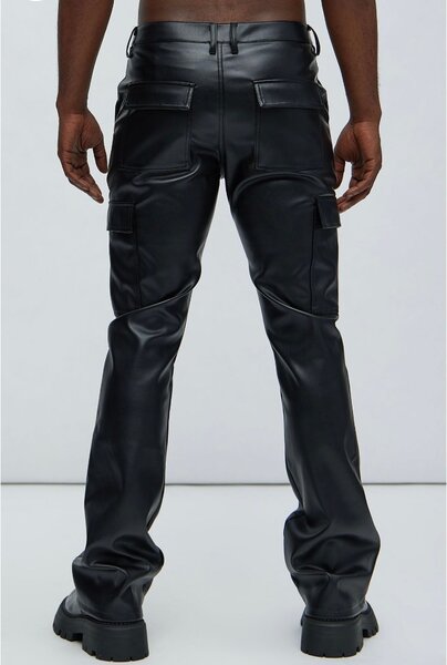 Royce Faux Leather Pants - Black