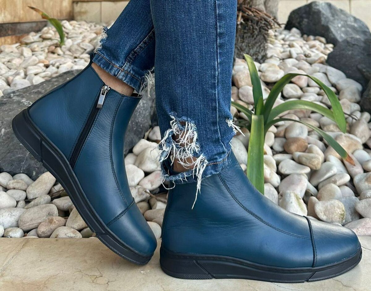 Baskets montantes en cuir noir