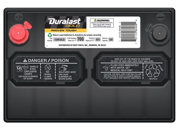 Duralast Gold Battery BCI Group Size 124R 700 CCA 124R-DLG