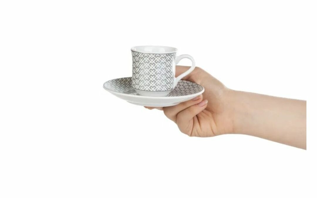 APRICOT VIVI PLATIN 6 COFFEE CUPS 70ML SET