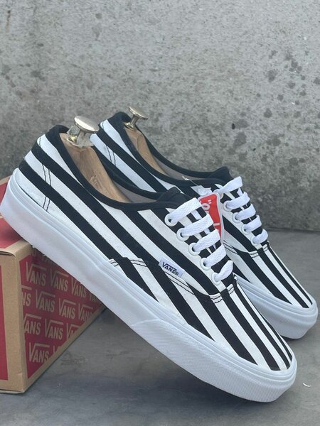 Vans Baskets Rayées Noir Blanc