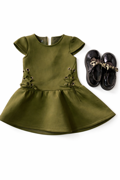 Robe verte pour fille 4-5 ans