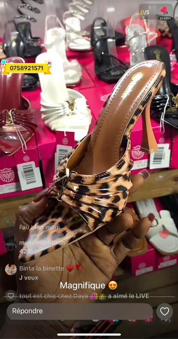 Mules à talons léopard chic