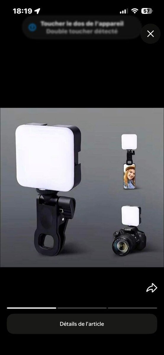 Lampe LED Clip pour Vlog