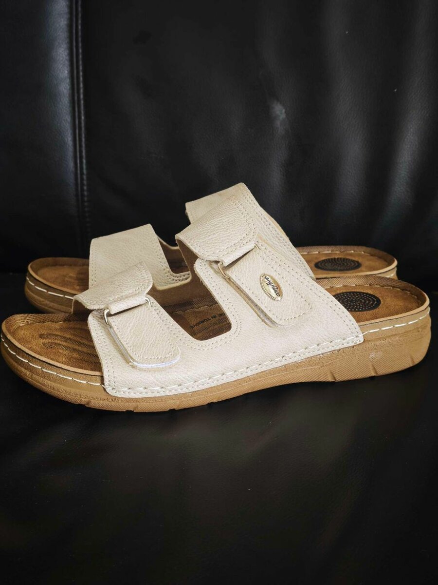 Sandales confort en cuir