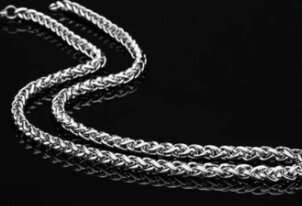 Elegant Statement Necklace Long Chain Platinum Necklace Silver Chain for Men