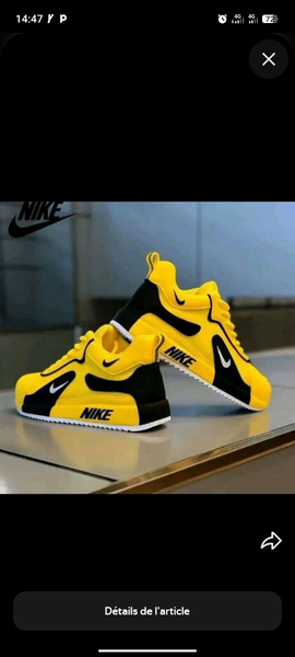 Nike Baskets Jaunes Homme
