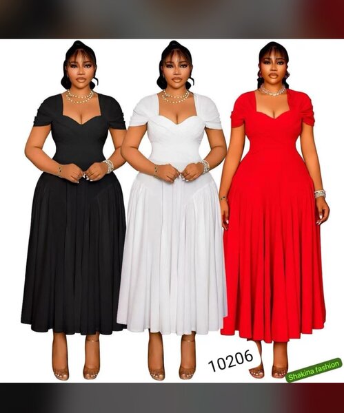 Robe Élégante en Trois Couleurs