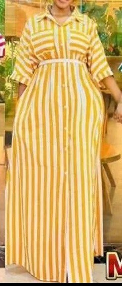 Beautiful and stylish women's striped dress