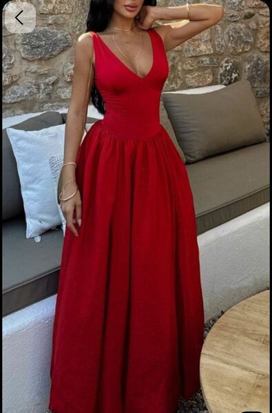 Robe soirée rouge élégante