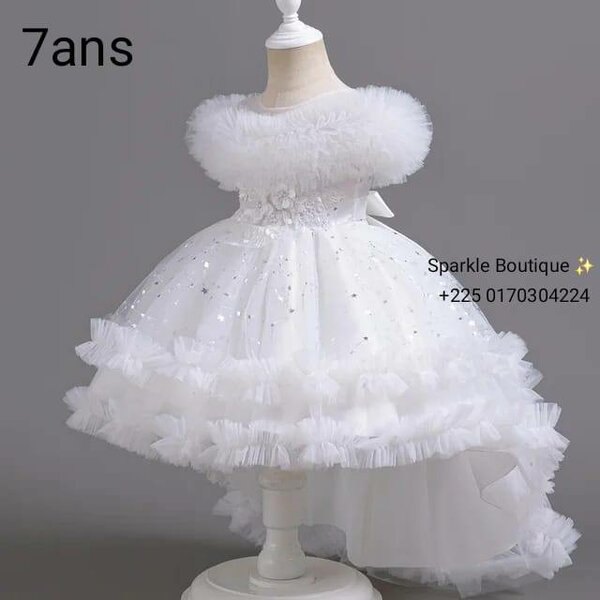 Robe princesse blanche 7 et 8 ans