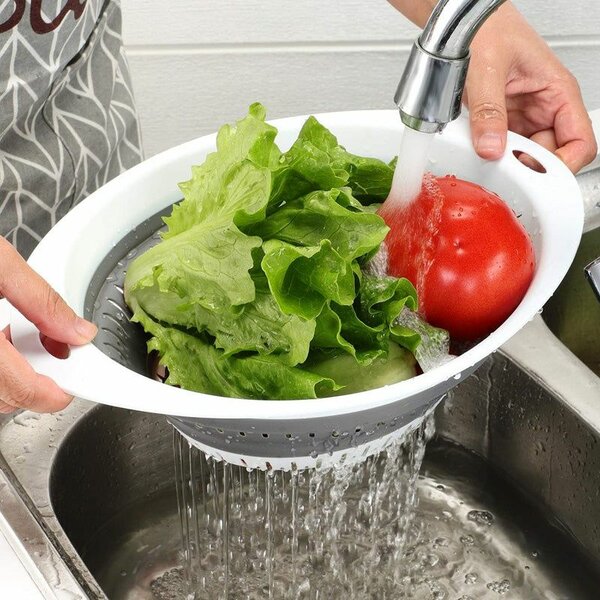 Plastic Kitchen Drain Basket (Random Colour)